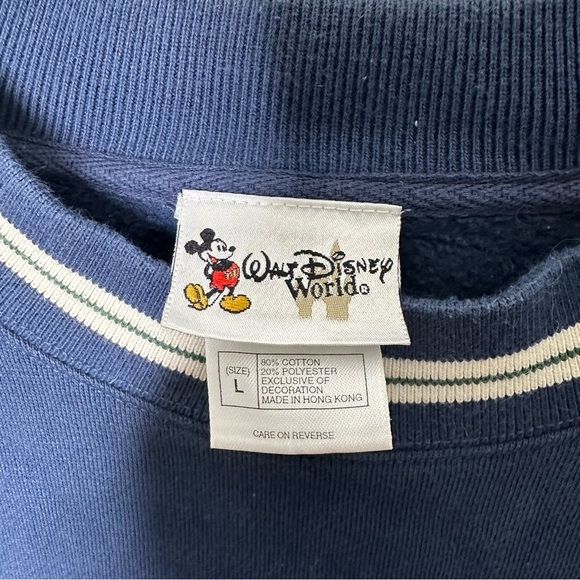 WDW Vintage Disney World Showcase Parks Embroidered Crewneck Sweatshirt - Picture 4 of 10